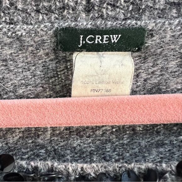 Y2K Sequin Festive Lambswool Sweater Holiday Party Winter Cozy J.Crew - Picture 2 of 7